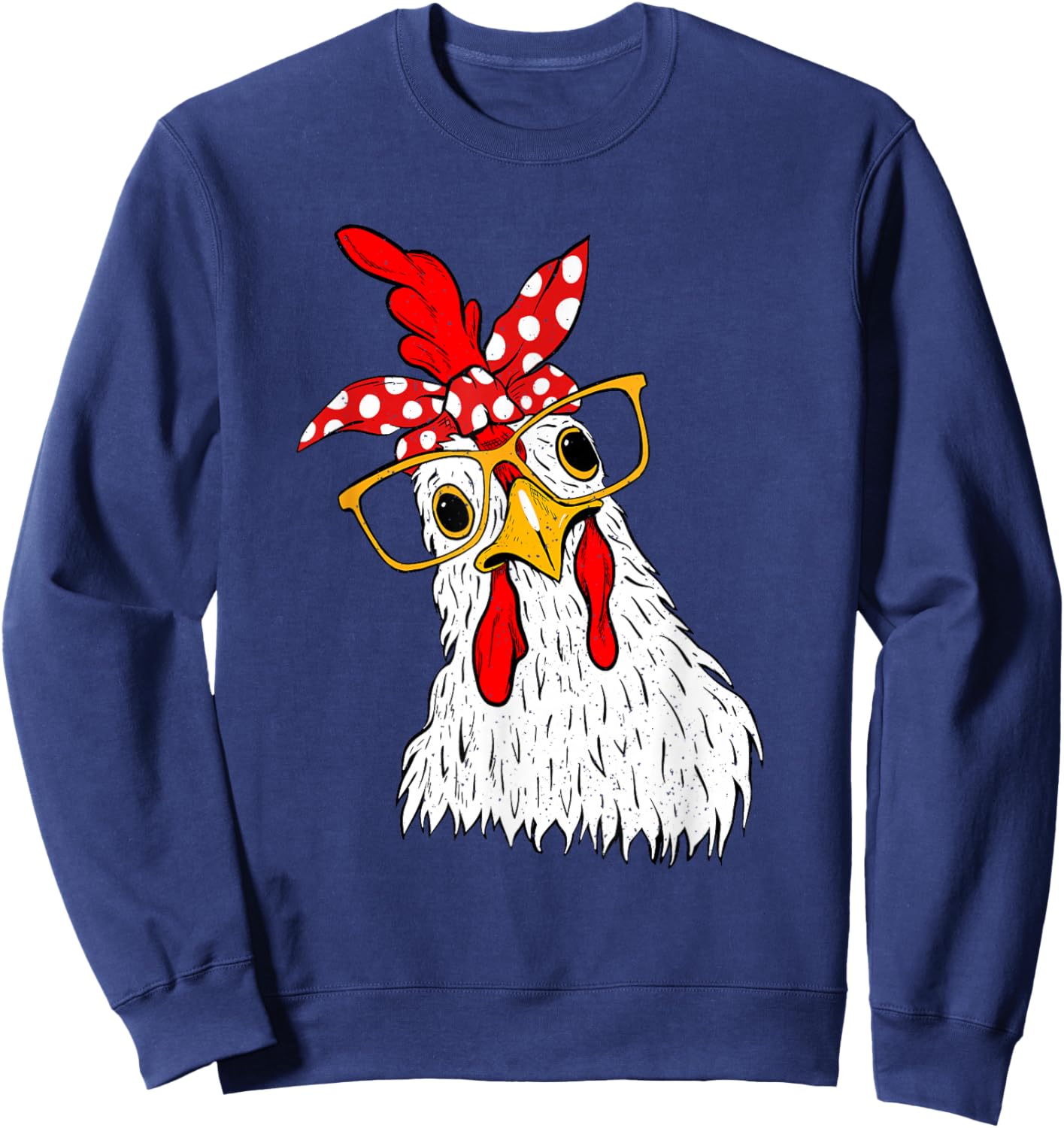 Chicken Bandana Girl - Poultry Owner Rancher Farmer Backyard Sweatshirt - Sweatshirt | Navy