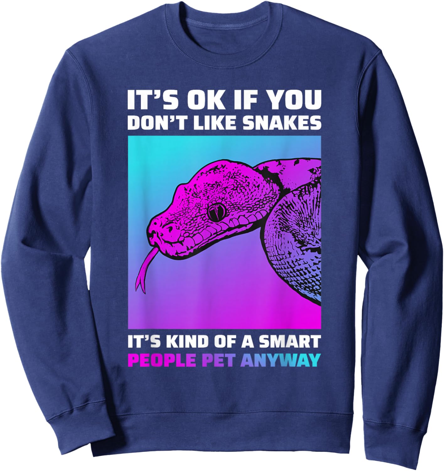 Funny Snake Lover Python Boa Cornsnake Sweatshirt - Sweatshirt | Navy