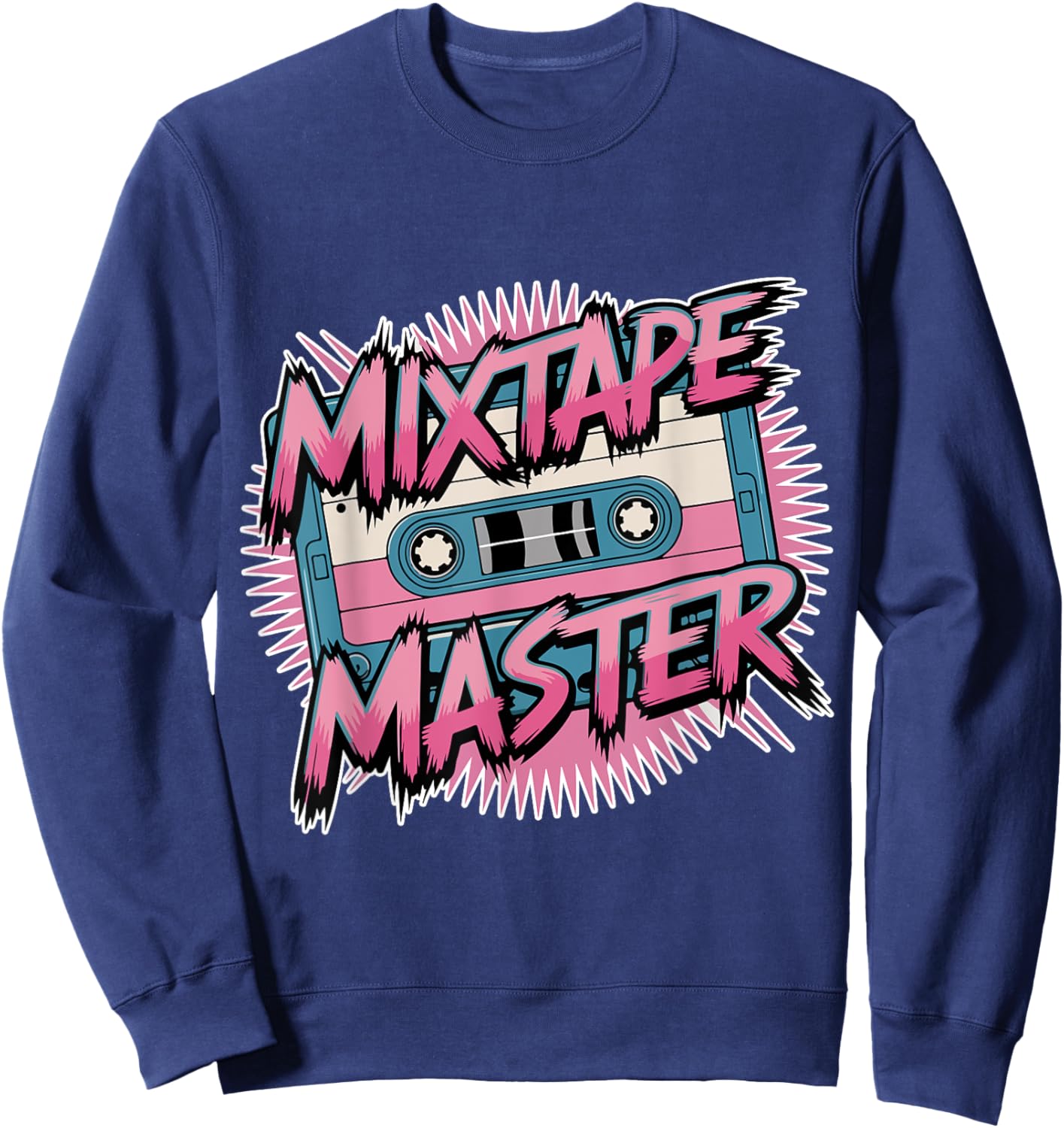 Mixtape Master Retro 80s Vintage Cassette Music Lover Sweatshirt - Sweatshirt | Navy
