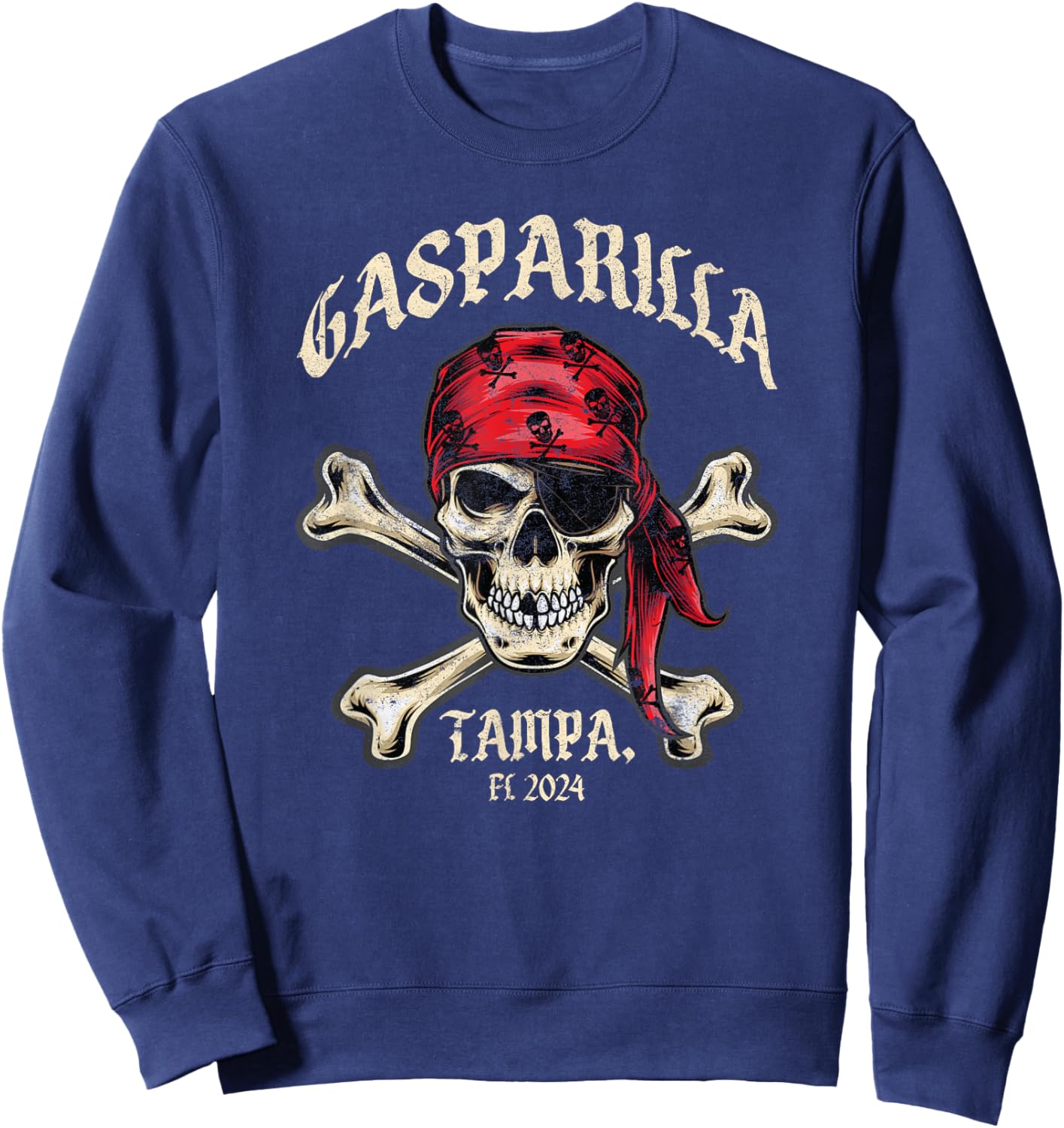 Gasparilla Pirate Fest: Tampa's Treasure of Fun Sweatshirt - Sweatshirt | Navy