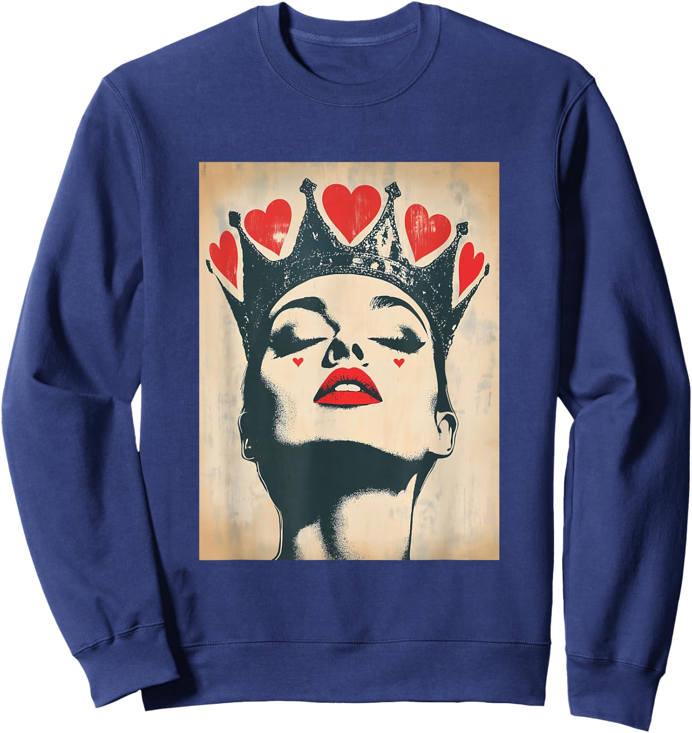 Queen of Hearts Sweatshirt - Sweatshirt | Navy