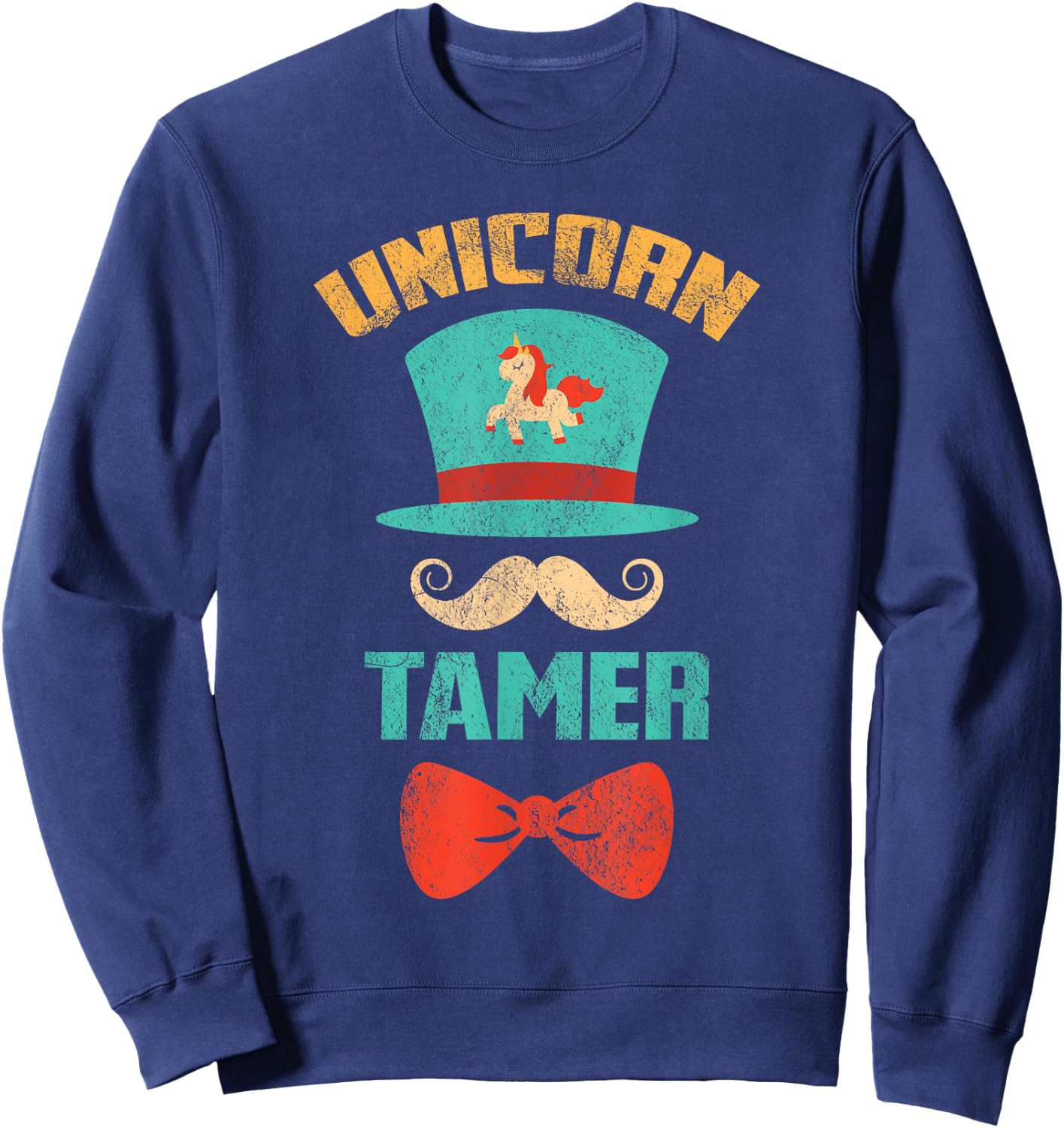 Circus Carnival Unicorn Tamer Birthday Sweatshirt - Sweatshirt | Navy