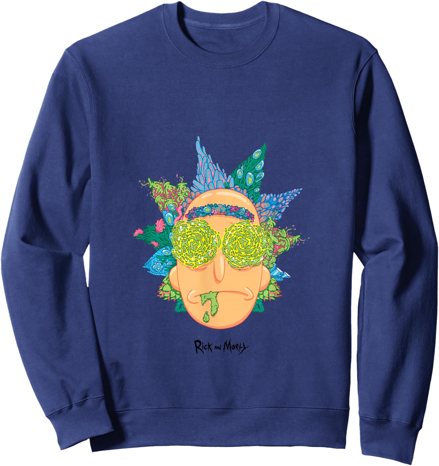 Offizielle psychedelische Rick Face Art PAPL205 Sweatshirt - Sweatshirt | Navy