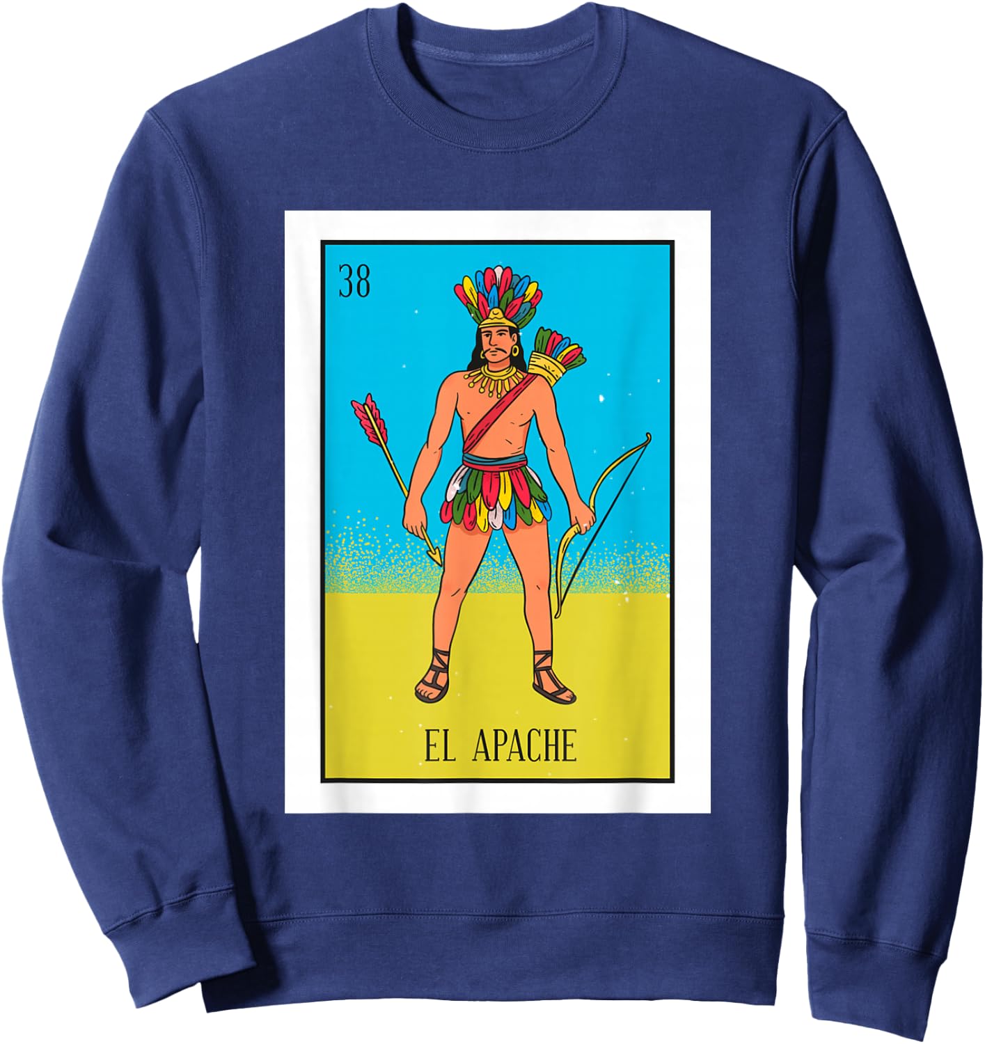El Indio Lottery Gift The Indian Card Mexican Lottery Sweatshirt - Sweatshirt | Navy