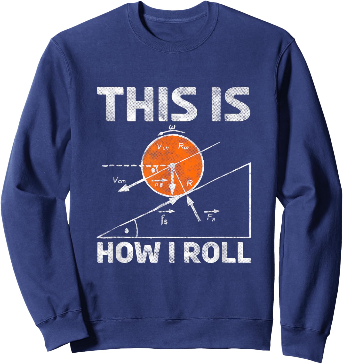 Nerdy Physics Teacher Graphic Funny Physics - Black, Small Sweatshirt - Sweatshirt | Navy
