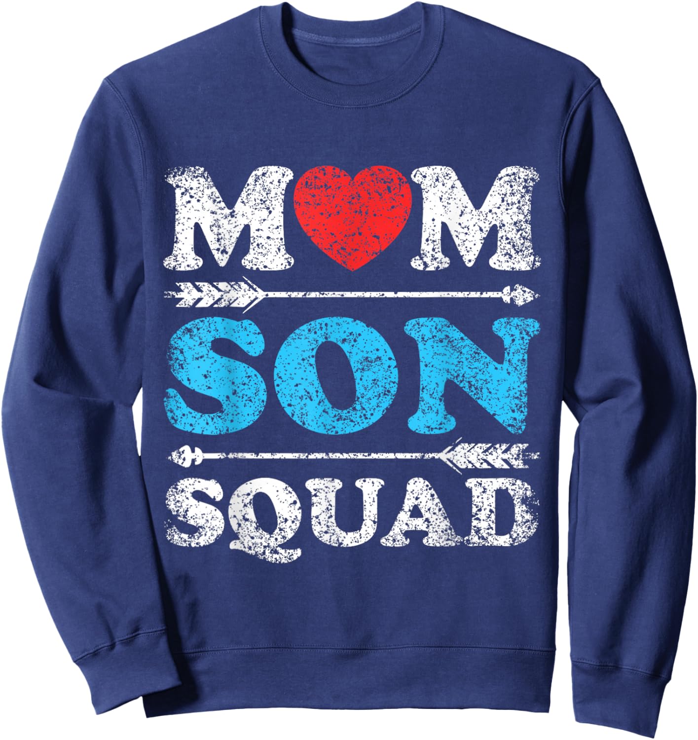 Mom Son Squad Mother's Day Matching Sons Mother Son Mommy Sweatshirt - Sweatshirt | Navy