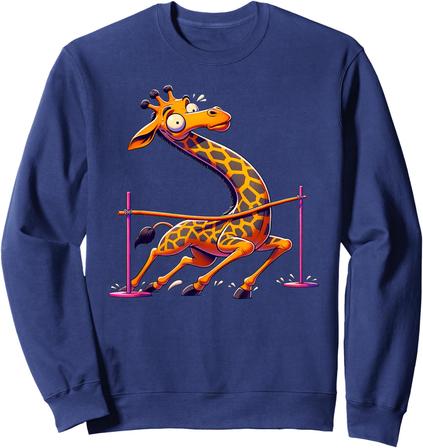 Funny Giraffe Limbo Sweatshirt - Sweatshirt | Navy