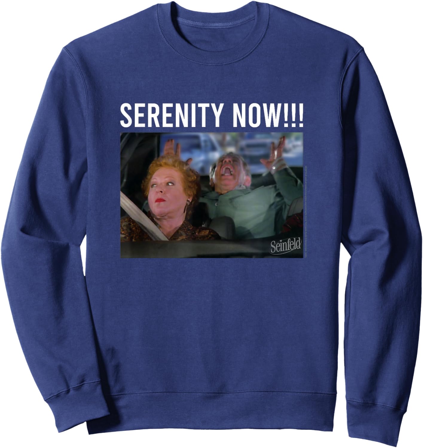 Seinfeld Serenity Now Frank Costanza Vintage Photoreal Sweatshirt - Sweatshirt | Navy