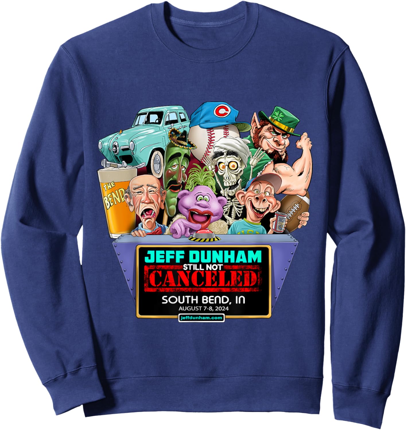 Jeff Dunham South Bend, IN (2024) Sweatshirt - Sweatshirt | Navy