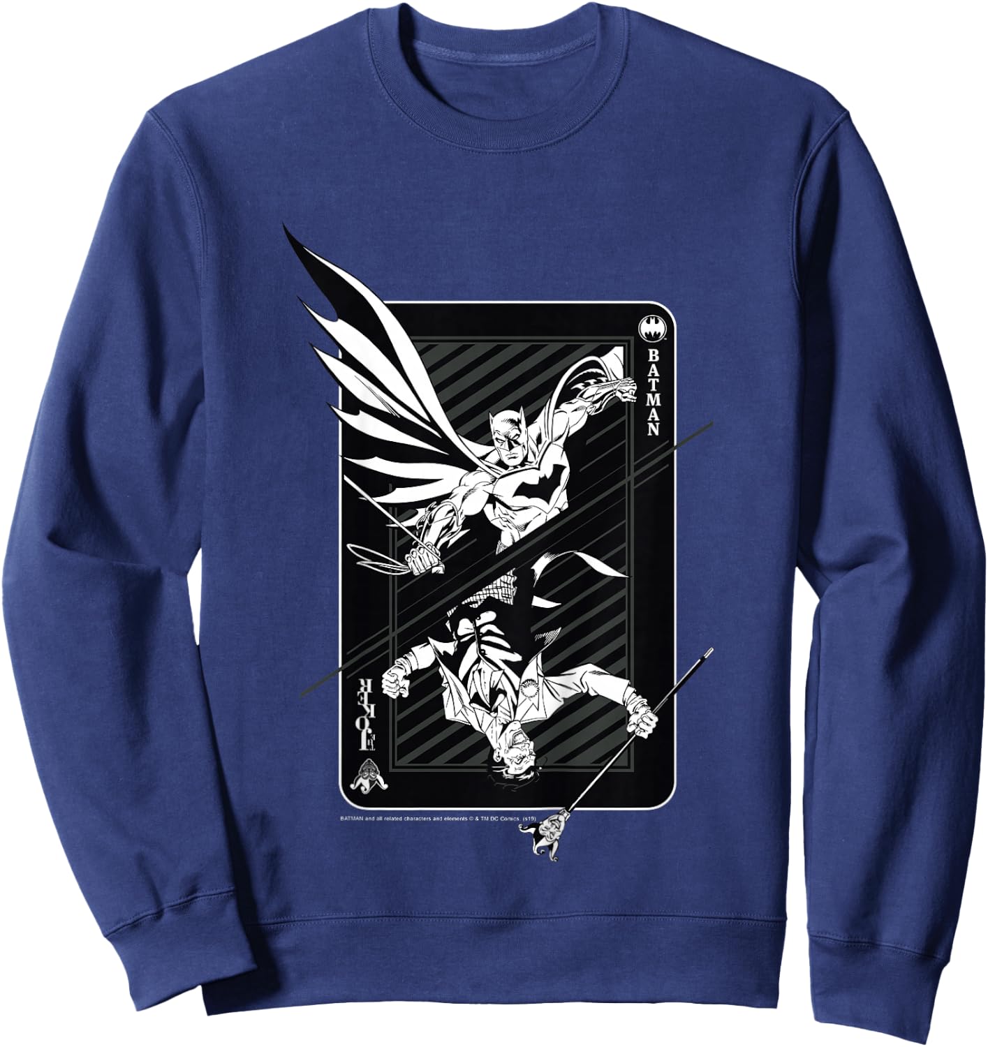 Kids DC Comics Batman And Joker Card Poster Sweatshirt - Sweatshirt | Navy