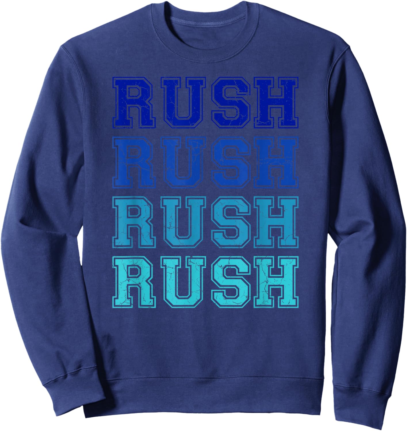 Vintage Rush Name Throwback Retro Apparel Gift Men Women Sweatshirt - Sweatshirt | Navy