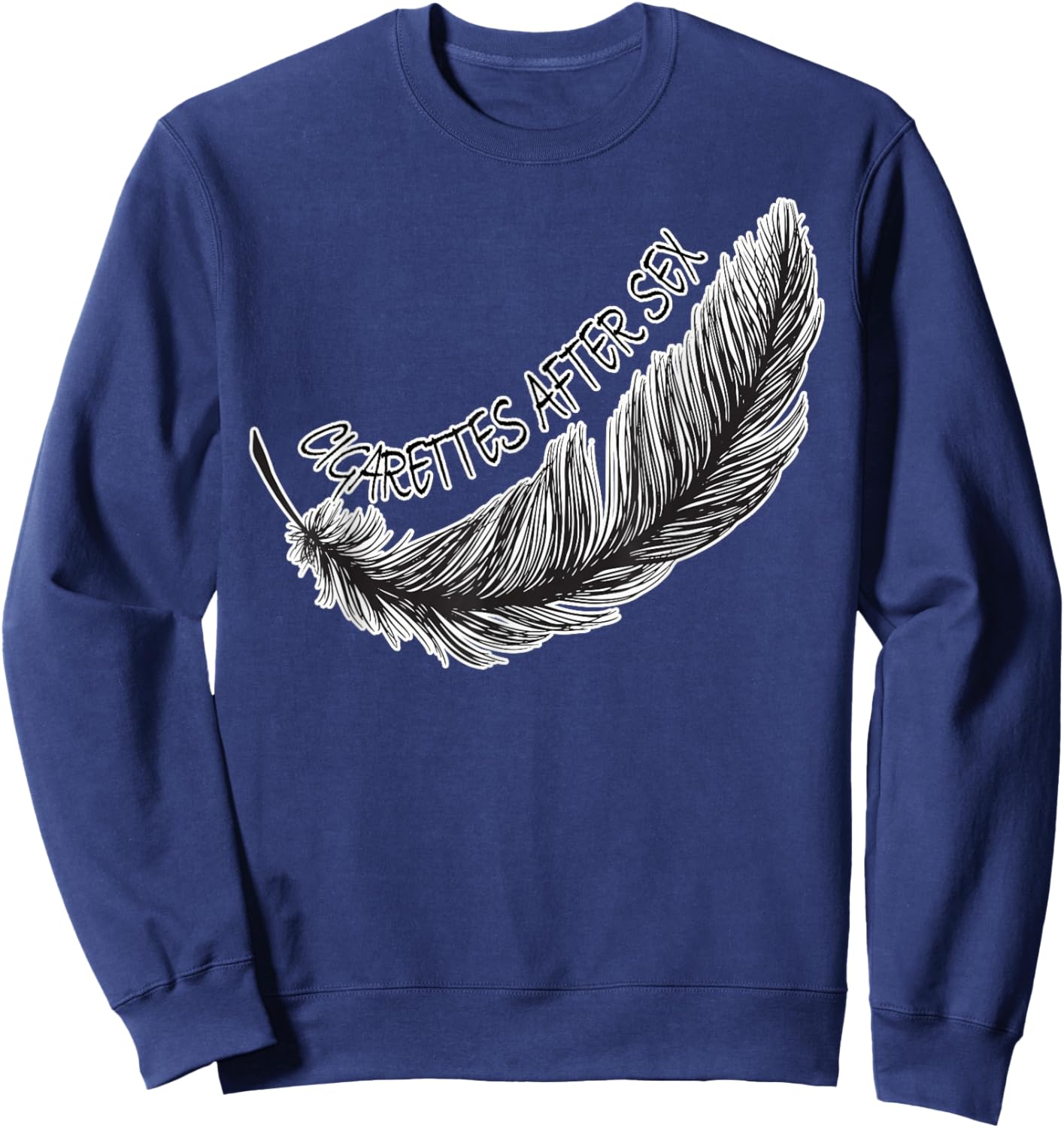 Love Cigarettes Apparel I Stopped Smoking After Sex Merch Sweatshirt - Sweatshirt | Navy