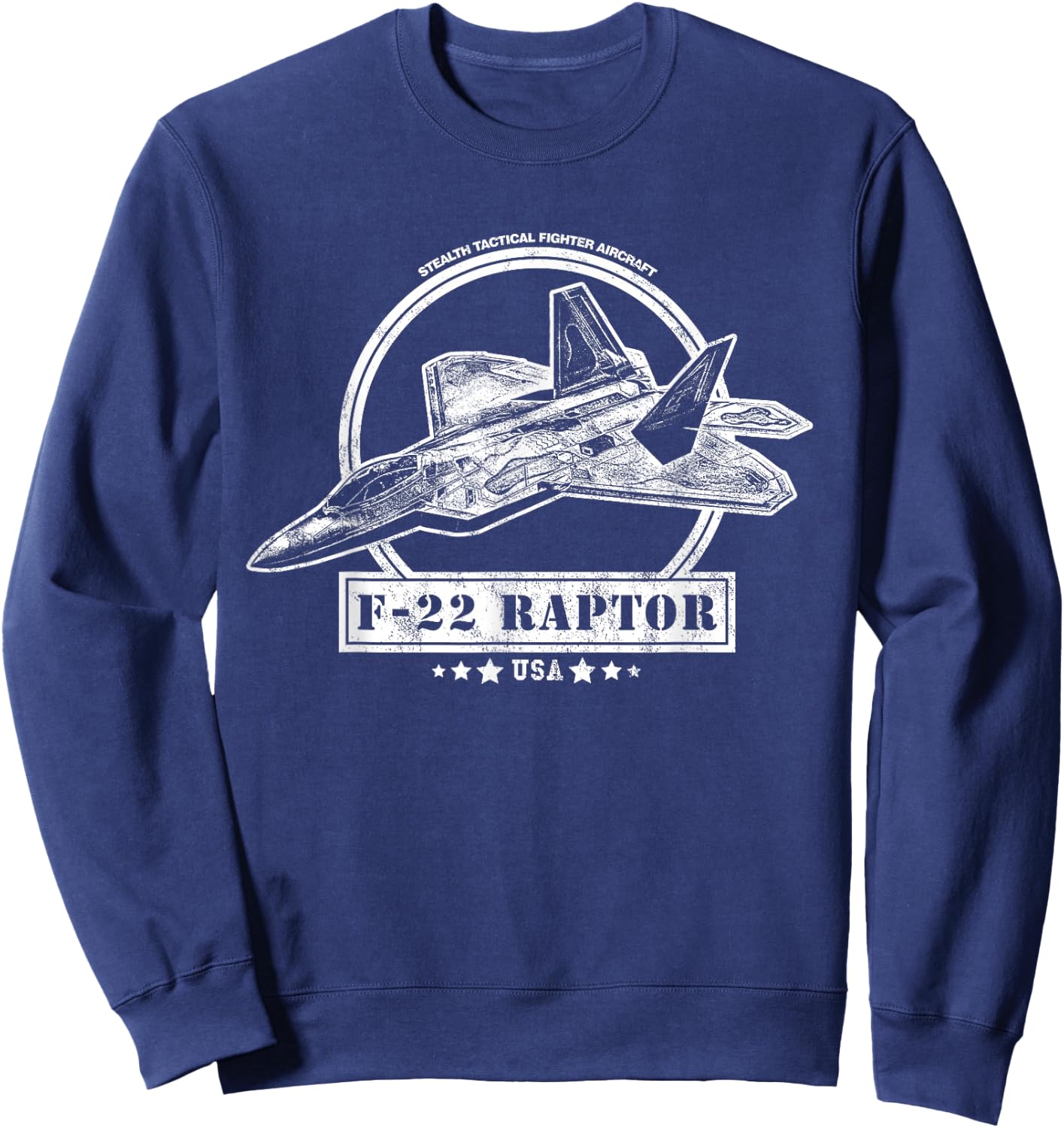 F-22 Raptor Aircraft Sweatshirt - Sweatshirt | Navy