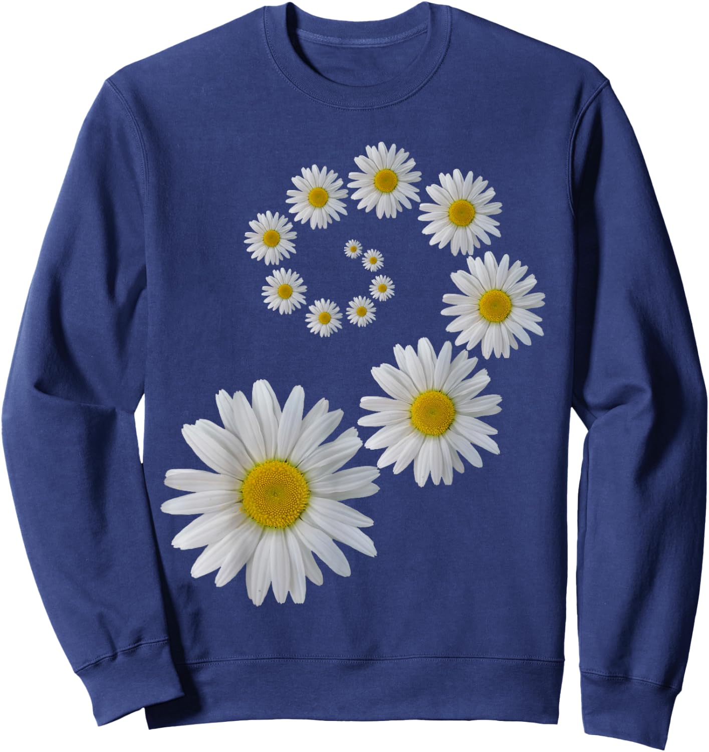 Daisies, Daisy Flower, Blooming Daisy, Bloom, Flowers,floral Sweatshirt - Sweatshirt | Navy