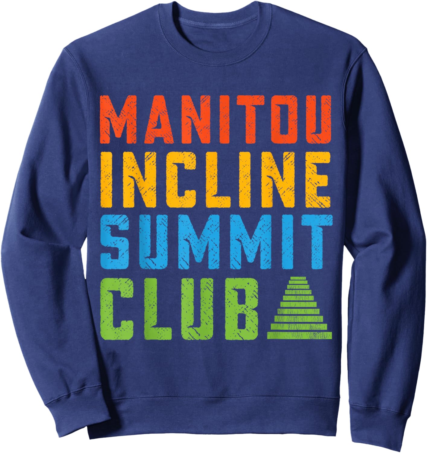 Manitou Incline Summit Club, Hiking Manitou Incline Sweatshirt - Sweatshirt | Navy