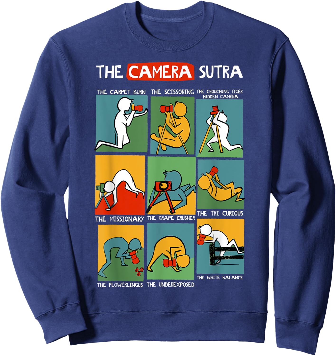 Funny Camera Sutra Gift design design Sweatshirt - Sweatshirt | Navy