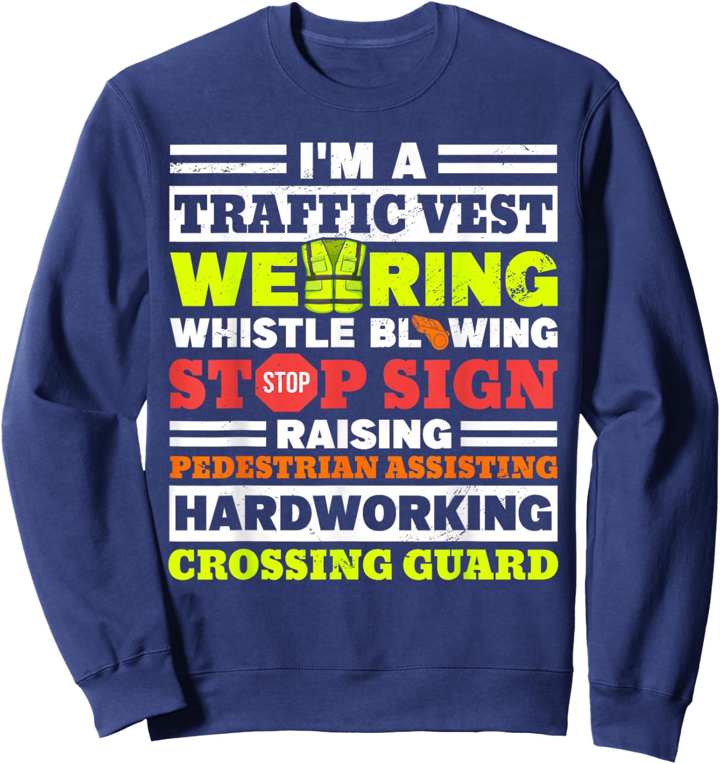 School Crossing Guard Sweatshirt - Sweatshirt | Navy