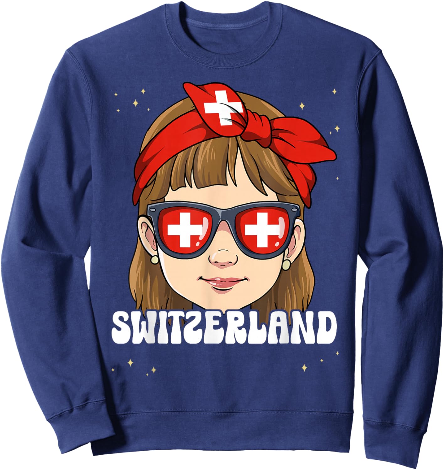 Swiss Girl Switzerland Sweatshirt - Sweatshirt | Navy