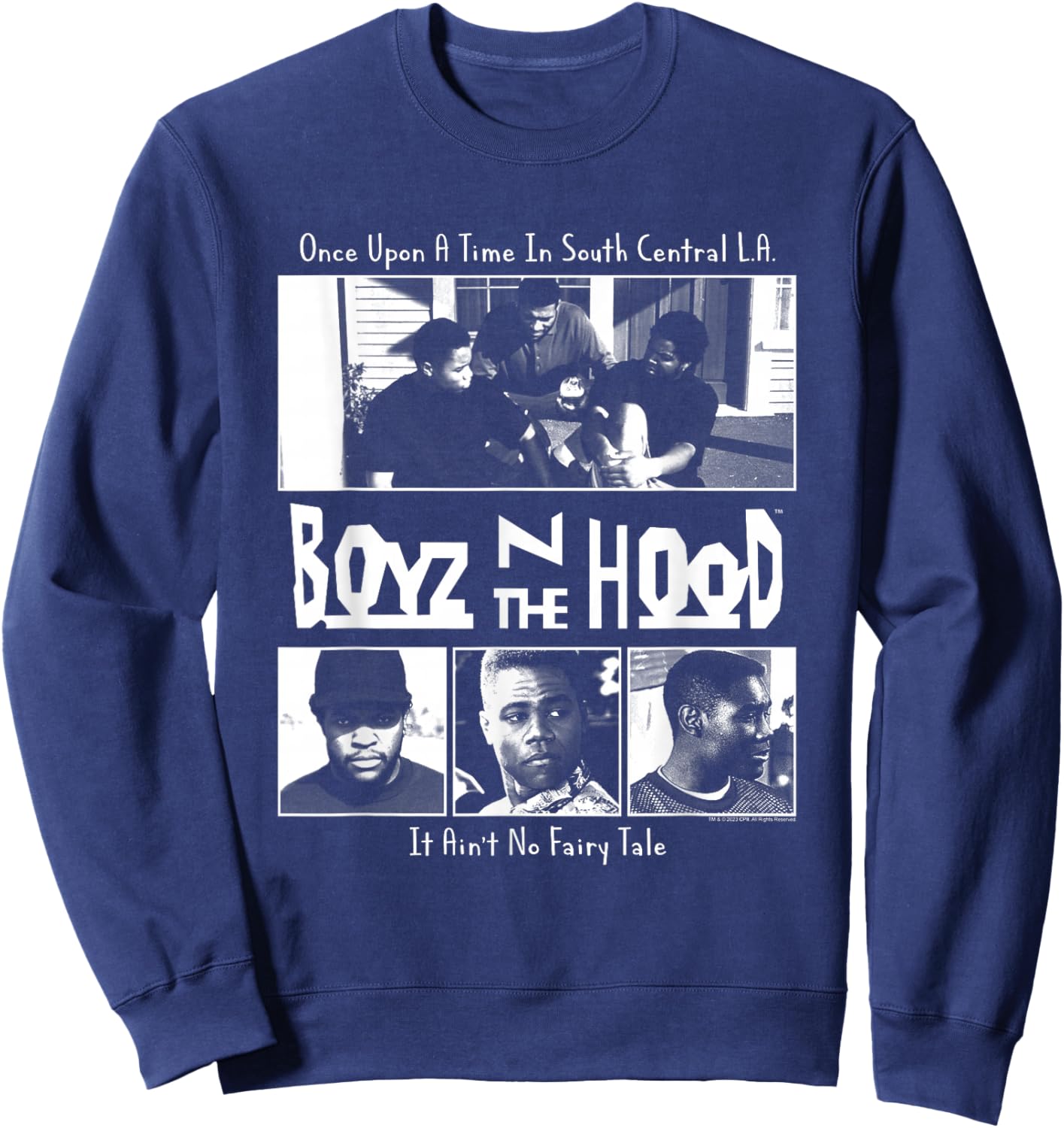 Boyz n The Hood Four Block Poster Sweatshirt - Sweatshirt | Navy