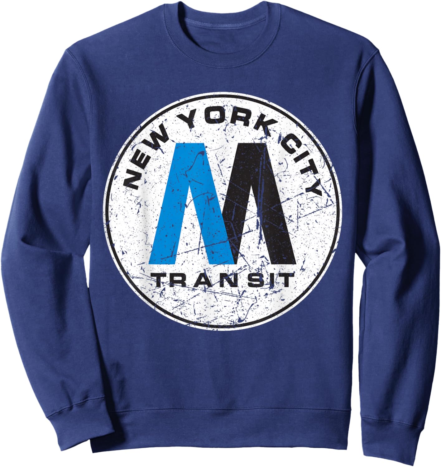NYC Transit Subway Train Retro New York Subway Sweatshirt - Sweatshirt | Navy