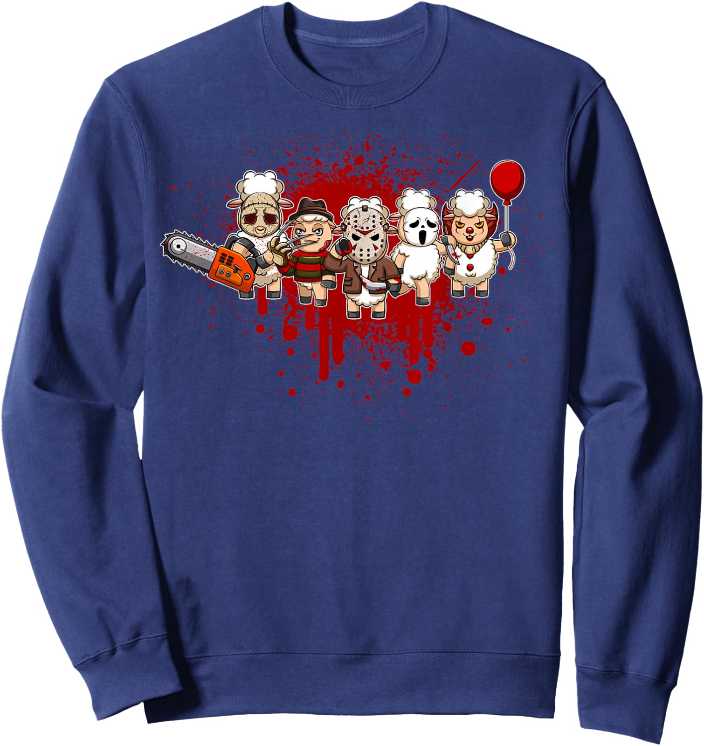 My Little Horror Crew - Halloween Sheep Sweatshirt - Sweatshirt | Navy