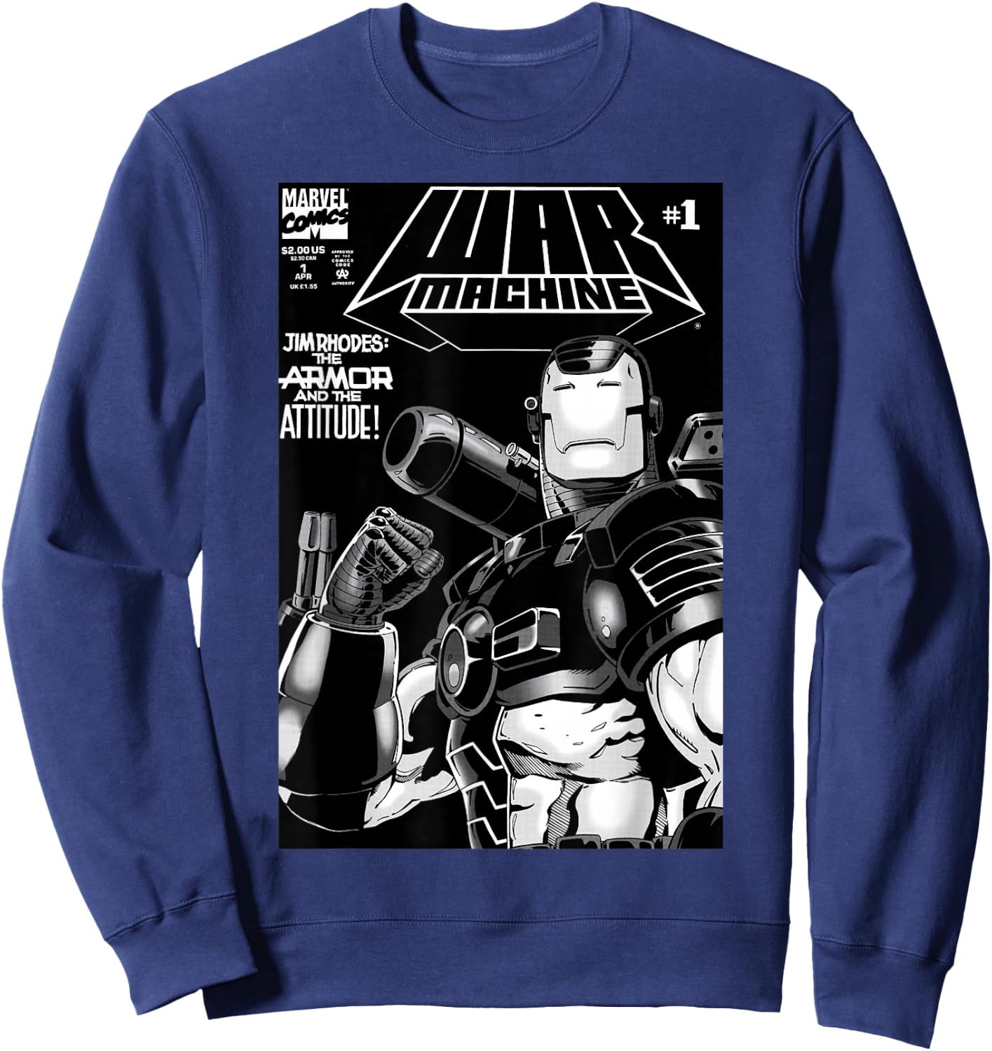 Marvel War Machine Number 1 Comic Cover Sweatshirt - Sweatshirt | Navy