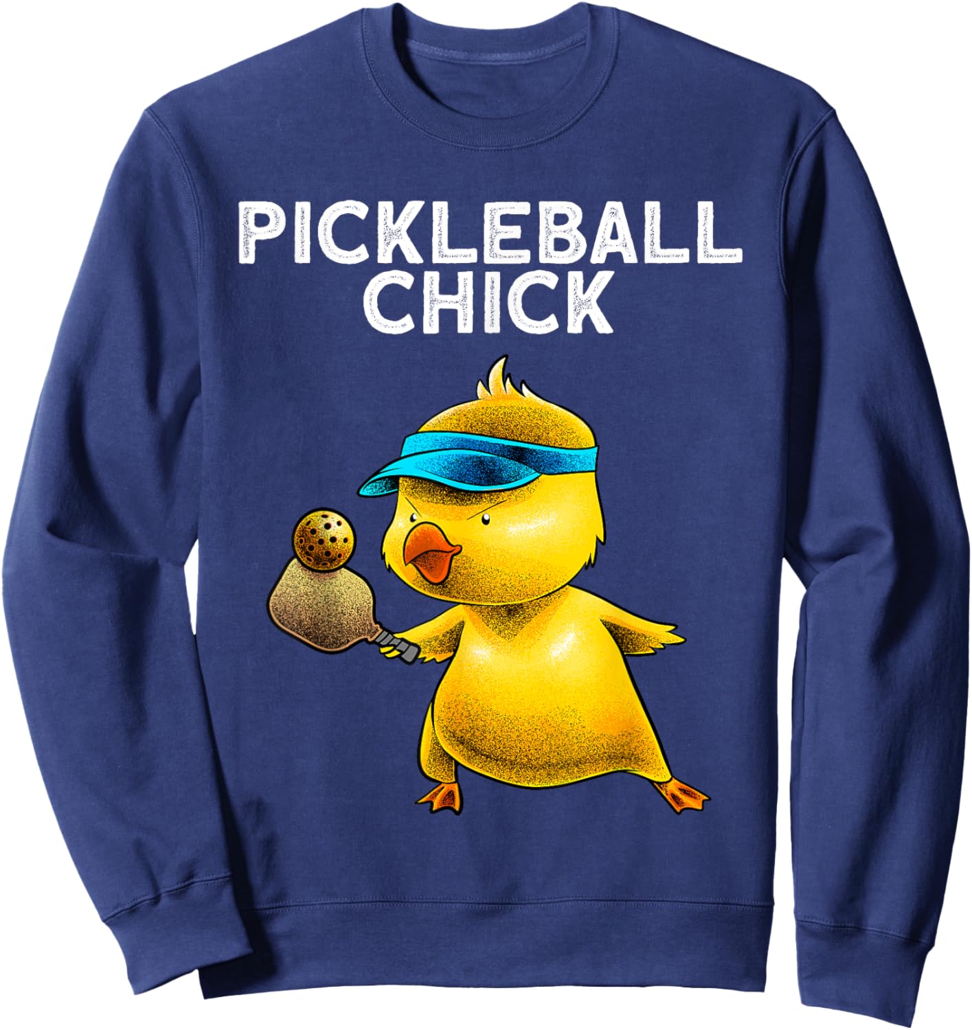 Funny Pickleball Art Girl Paddle Sport Chick Lover Sweatshirt - Sweatshirt | Navy