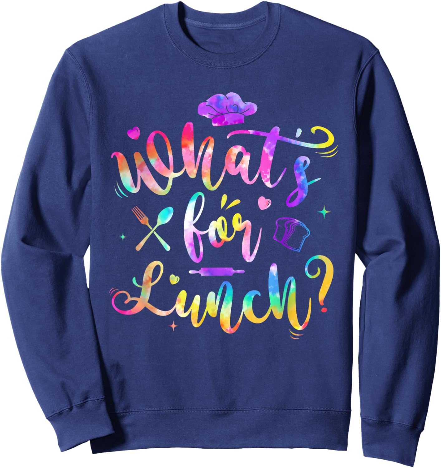 Whats for Lunch Funny Lunch Lady Sweatshirt - Sweatshirt | Navy