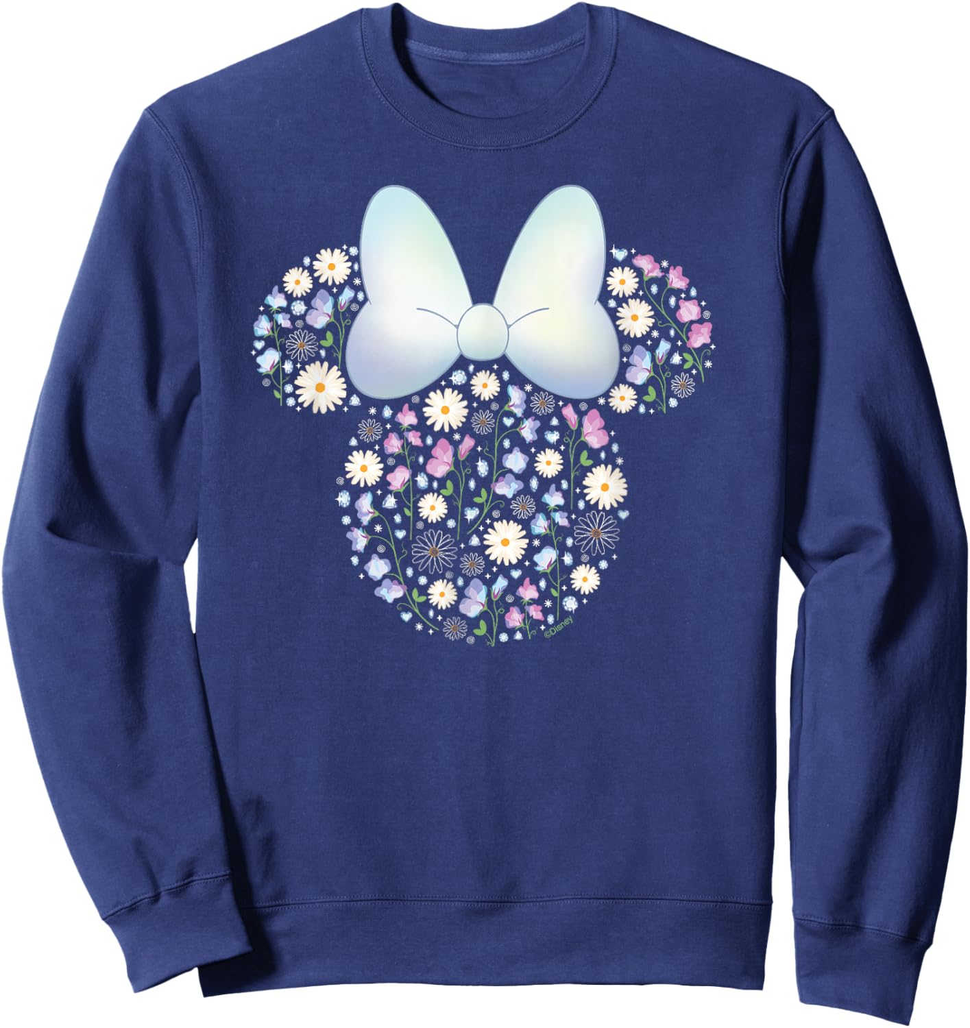 Disney Minnie Mouse April Birth Month Birthstone & Flowers Sweatshirt - Sweatshirt | Navy
