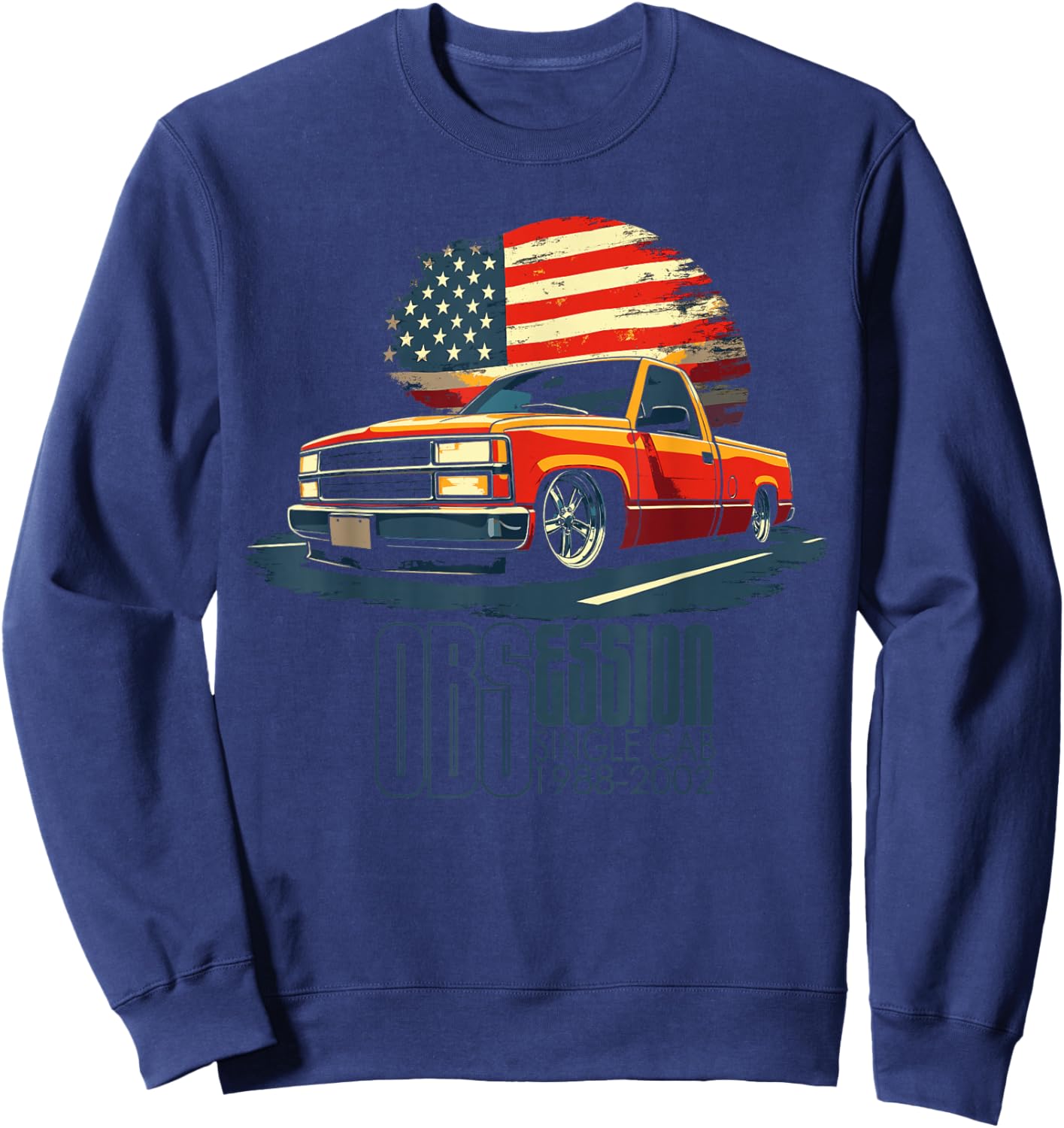 OBS Single Cab Truck Old Body Style 1988-2002 CK Truck Sweatshirt - Sweatshirt | Navy