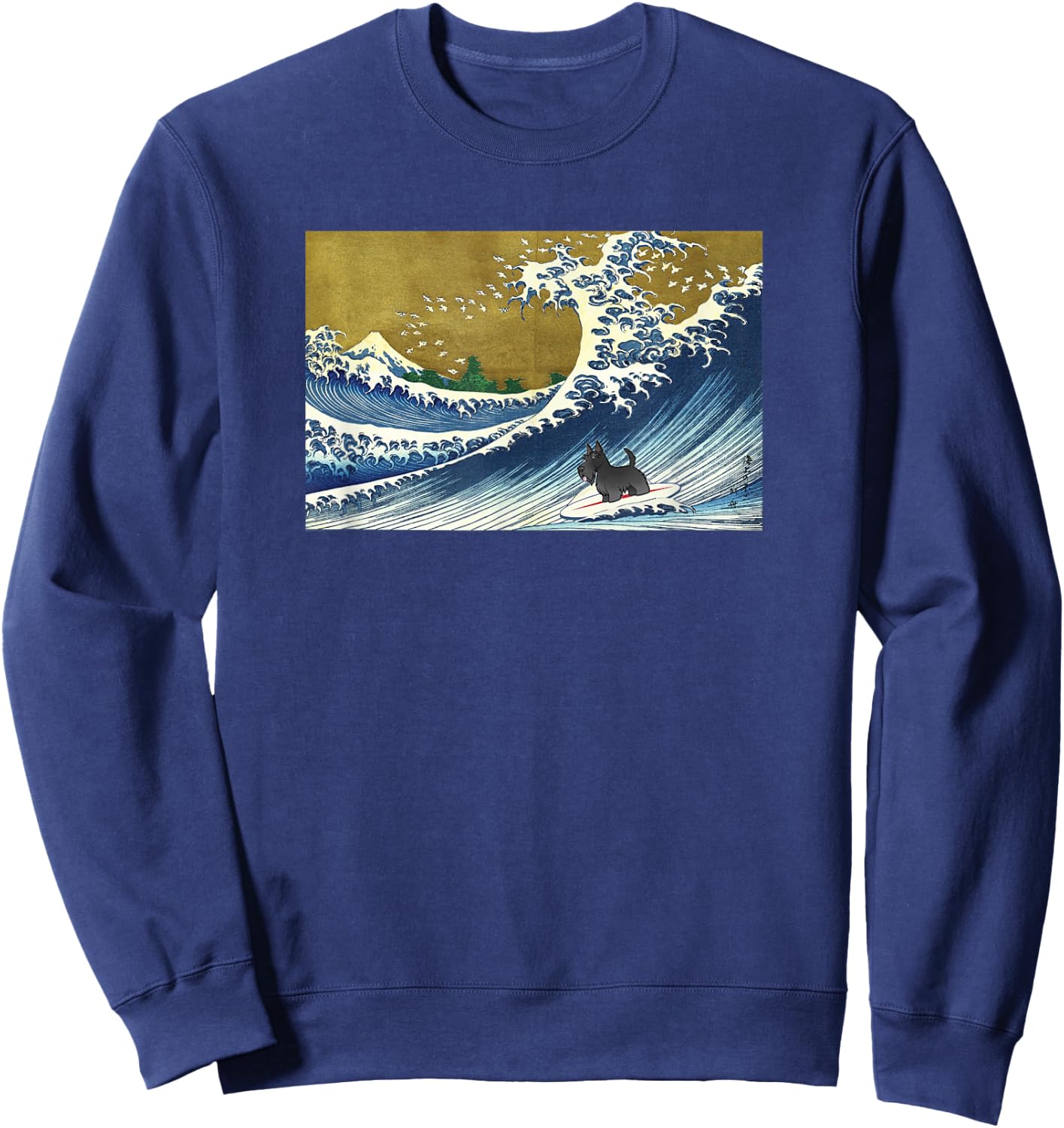 Cute Surfing Scottish Terrier Lover Men Women Kids Sweatshirt - Sweatshirt | Navy