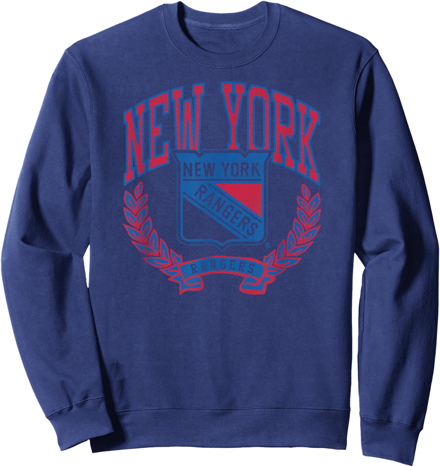 New York Rangers Vintage Victory White Officially Licensed Sweatshirt - Sweatshirt | Navy
