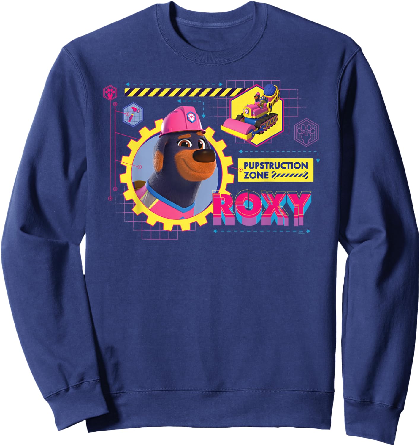 Disney Junior Pupstruction Zone Roxy Rottweiler Steamroller Sweatshirt - Sweatshirt | Navy