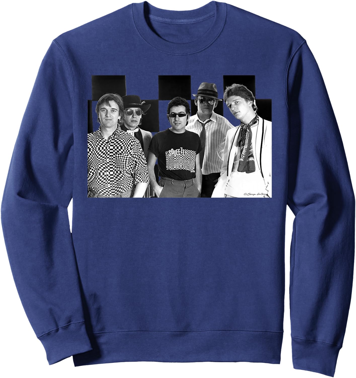 Squeeze Band Chequered Photo By George DuBose Sweatshirt - Sweatshirt | Navy