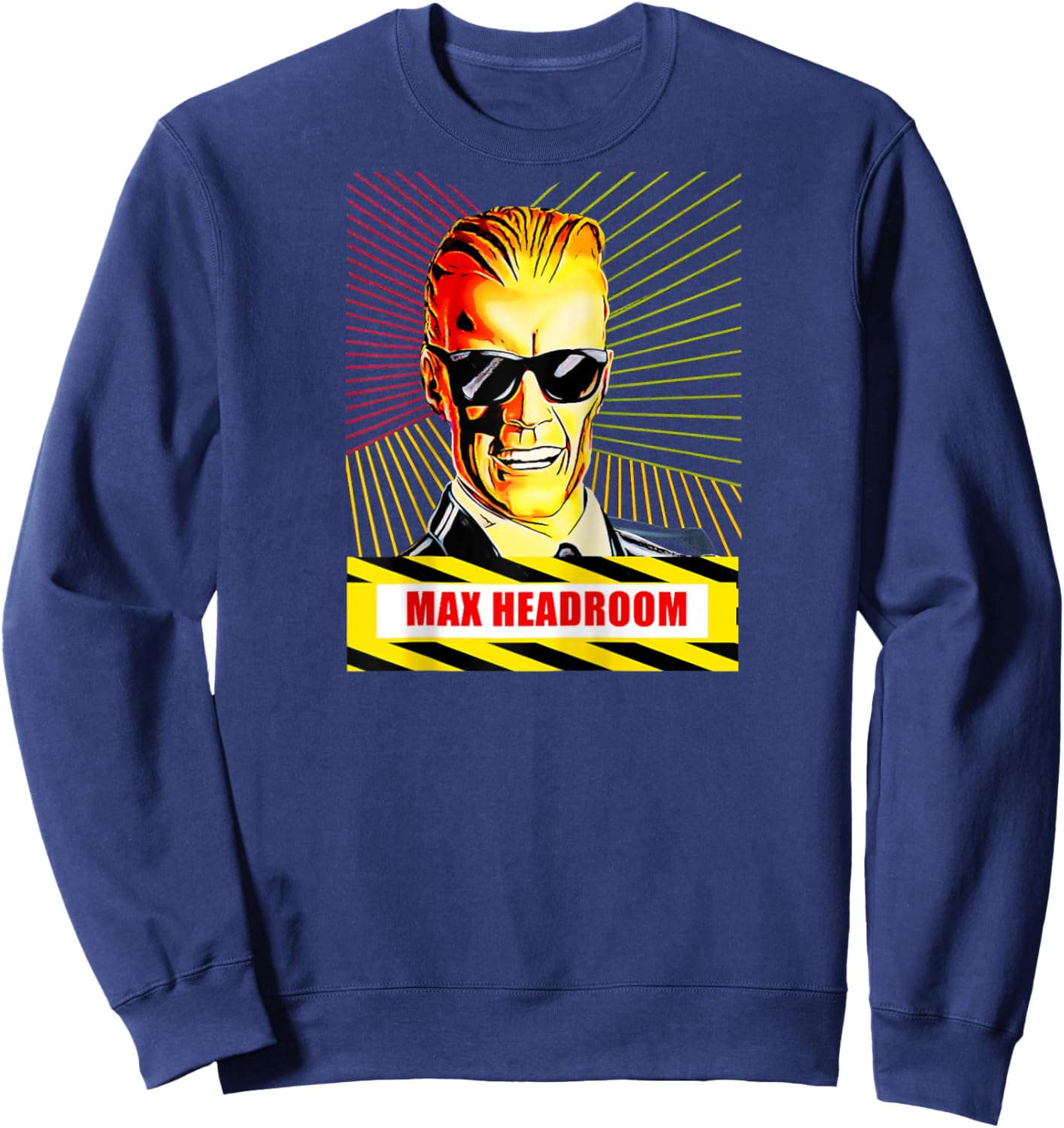 Actor is talented max and headroom beautiful people 6 Raglan Baseball Sweatshirt - Sweatshirt | Navy