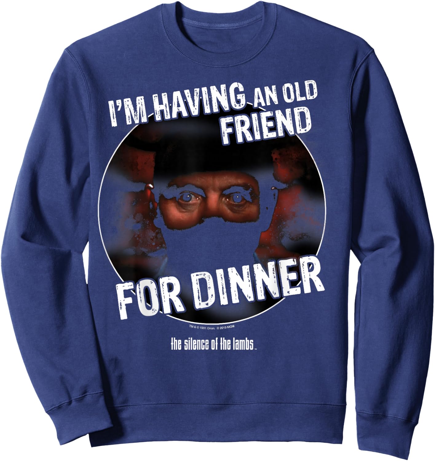 The Silence Of The Lambs I'm Having An Old Friend For Dinner Sweatshirt - Sweatshirt | Navy
