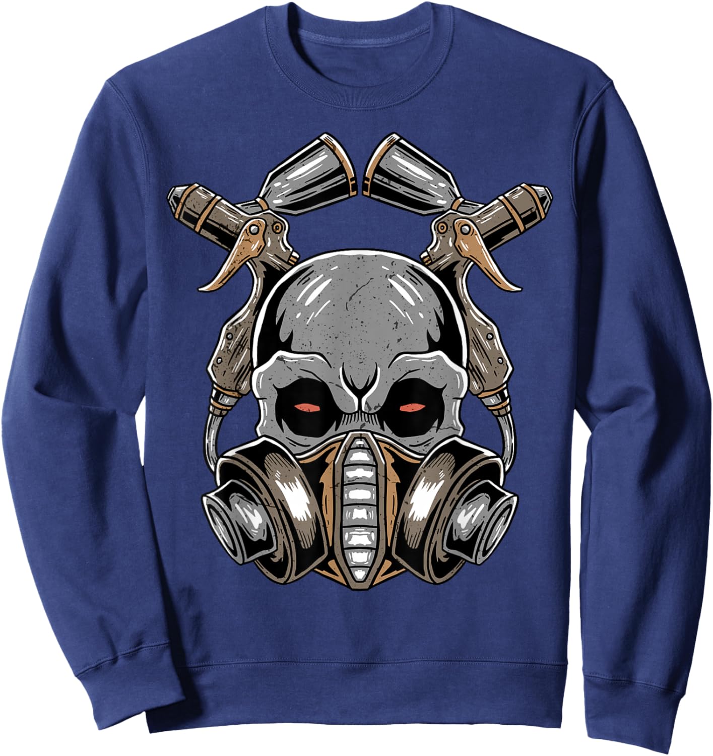 Auto Body Car Vehicle Sprayer Skull Automotive Painter Sweatshirt - Sweatshirt | Navy