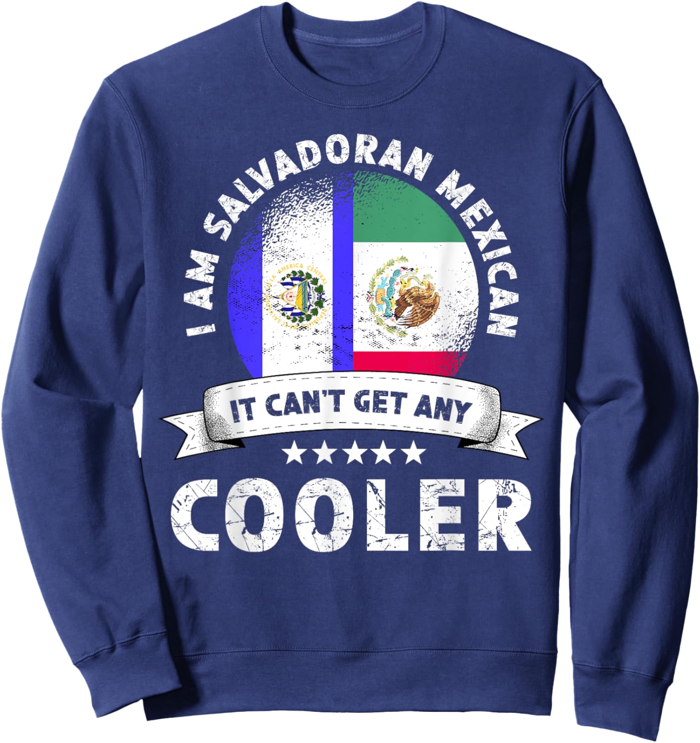 El Salvador Flag Mexico Grown Patriot Country Citizen Pride Sweatshirt - Sweatshirt | Navy