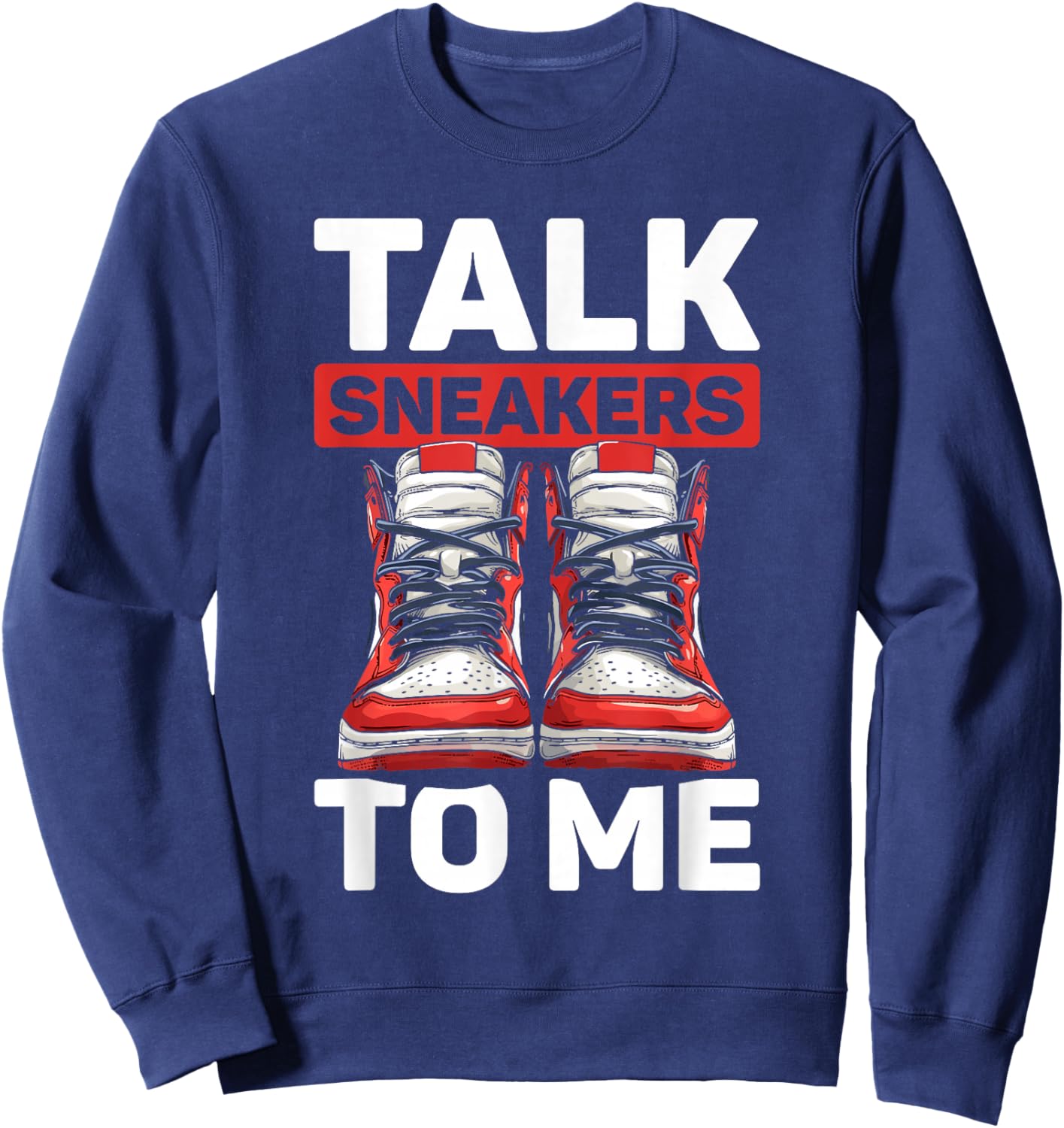 Street Style Shoes - Streetwear Grails Sneaker Head Sweatshirt - Sweatshirt | Navy