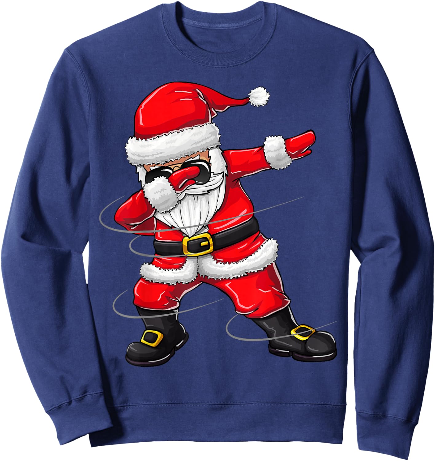 Christmas for Kids Dabbing Santa Boy Girl Xmas Gift Sweatshirt - Sweatshirt | Navy