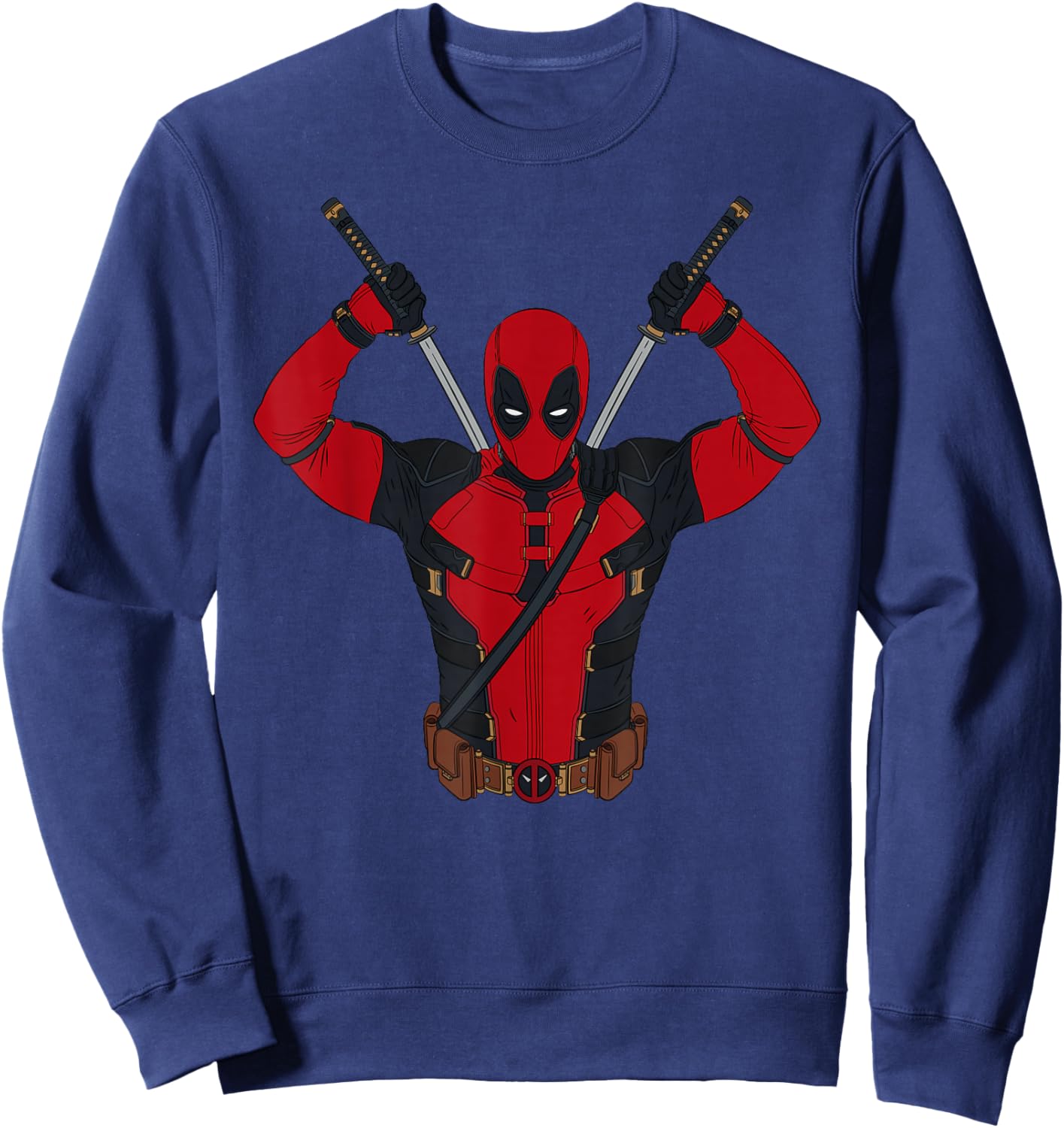 Marvel Studios Deadpool & Wolverine Deadpool Drawing Swords Sweatshirt - Sweatshirt | Navy