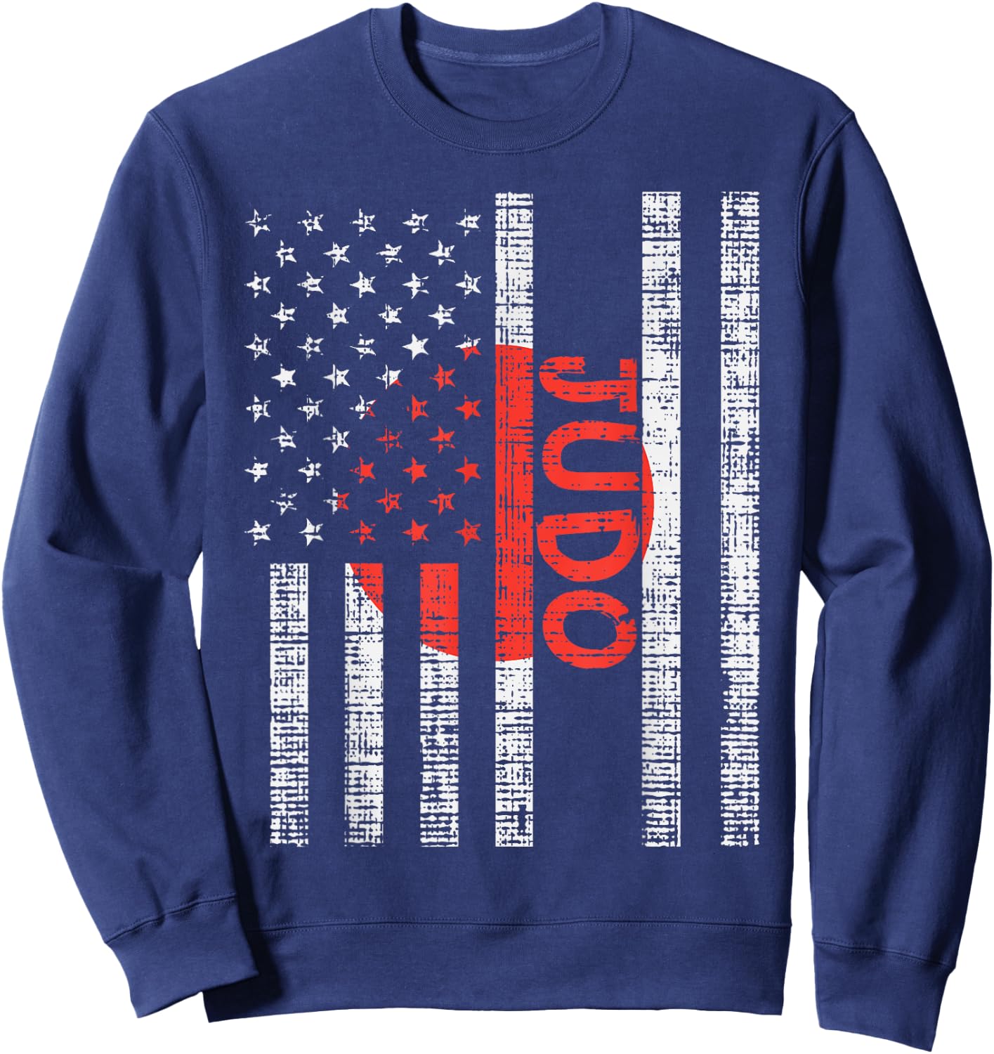 US Japan Flag Judo Vintage Patriotic Martial Art Judoka Gift Kids Men Sweatshirt - Sweatshirt | Navy