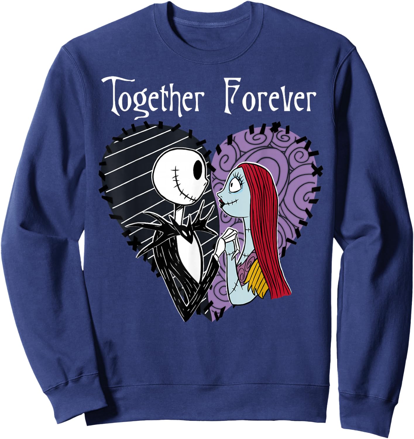 Disney The Nightmare Before Christmas Jack & Sally Together Sweatshirt - Sweatshirt | Navy