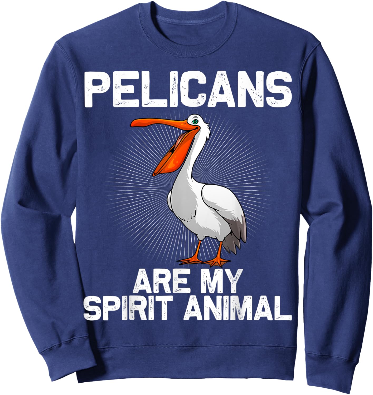 Cool Pelican Design Women Kids Pelican Bird Pelican Sweatshirt - Sweatshirt | Navy