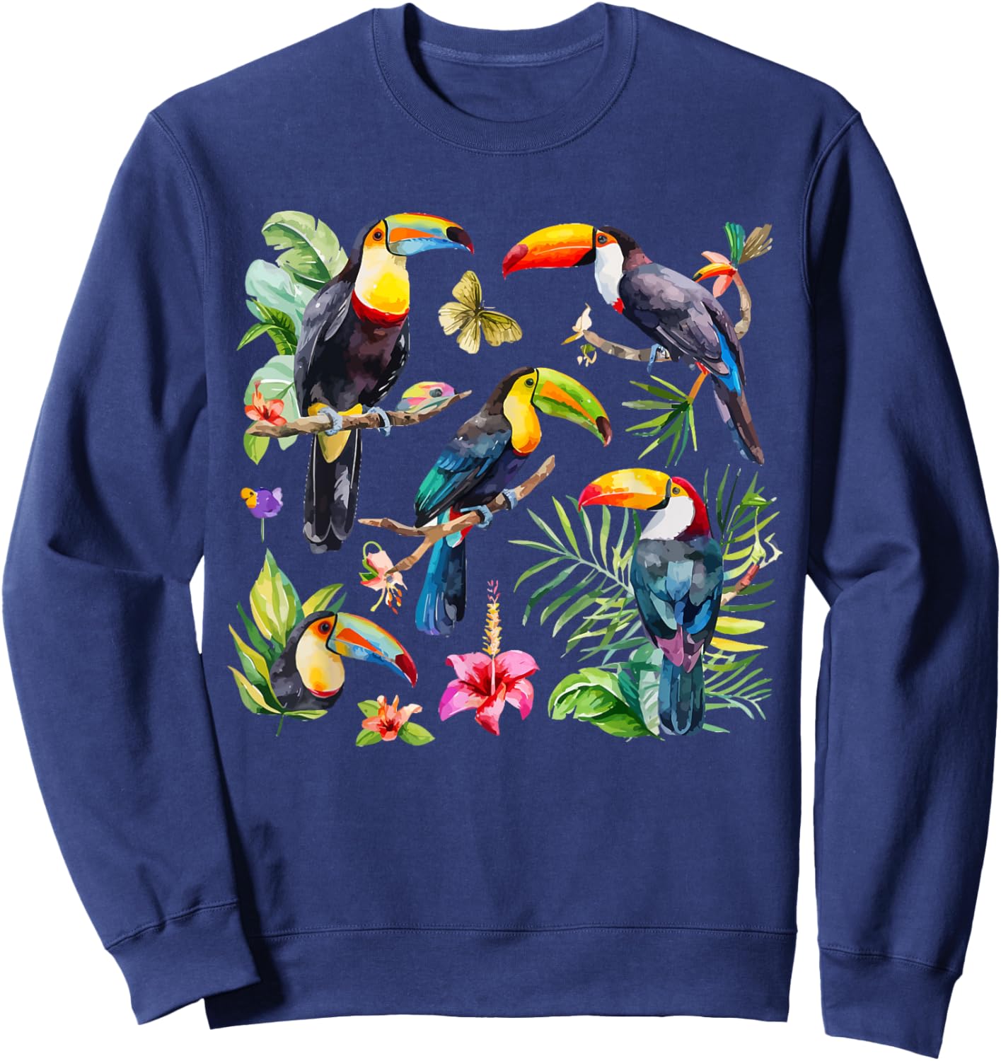 Toucan Watercolor Sweatshirt - Sweatshirt | Navy