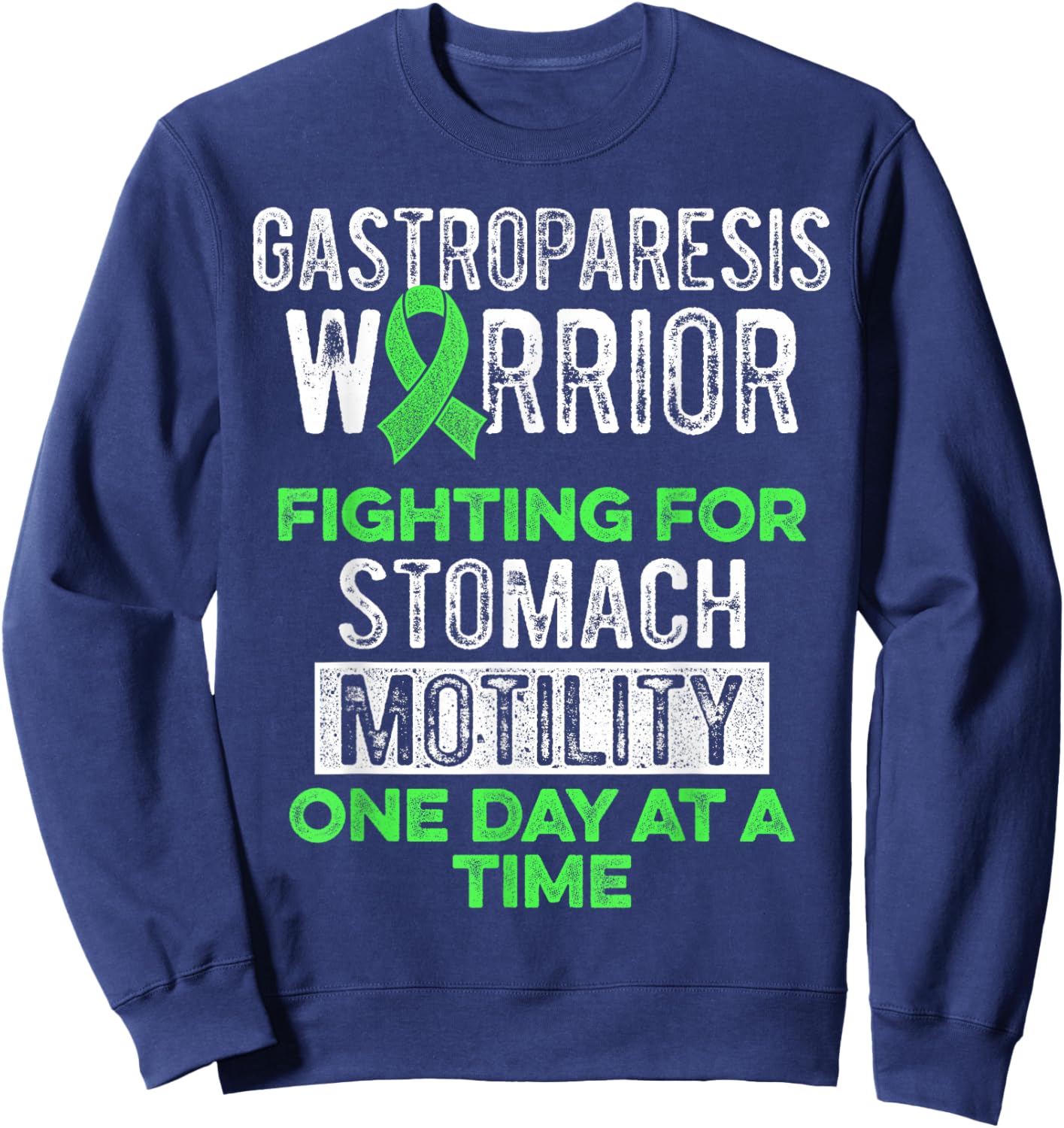 Gastroparesis Awareness Warrior Survivor Sweatshirt - Sweatshirt | Navy
