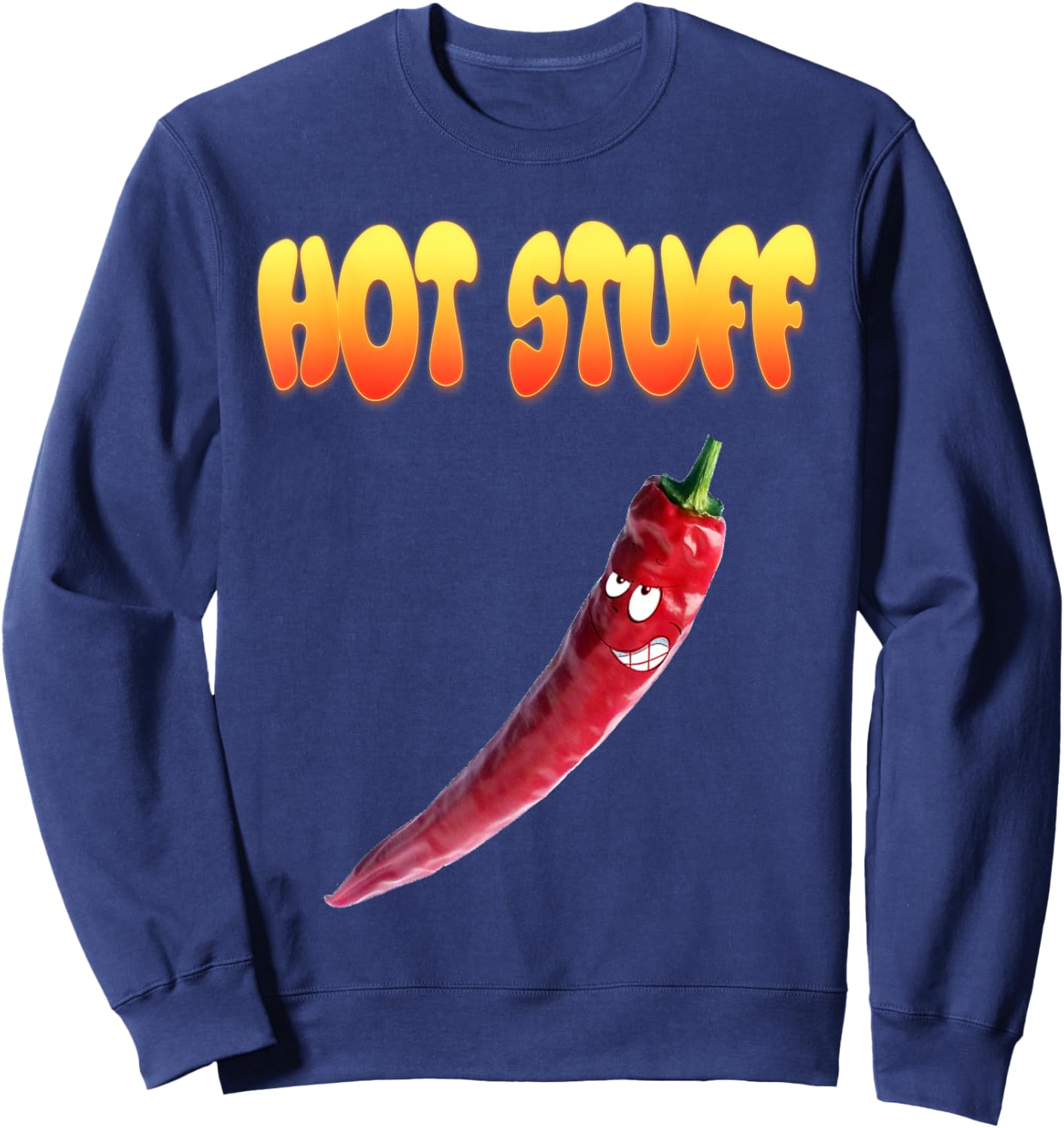 Hot Stuff Silly Cayenne Pepper Sweatshirt - Sweatshirt | Navy