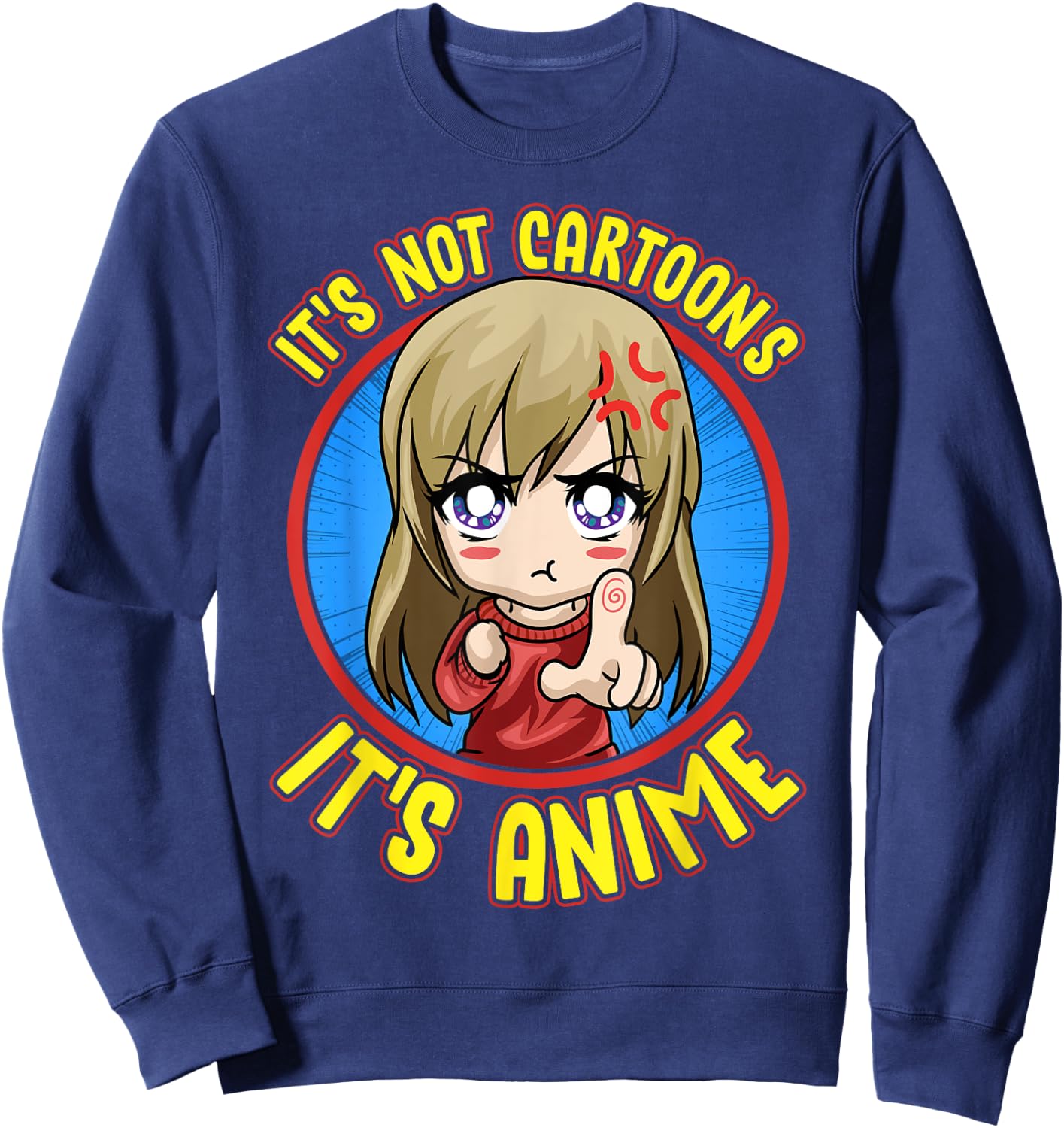 Anime Obsessed It's Not Cartoons It's Anime Sweatshirt - Sweatshirt | Navy