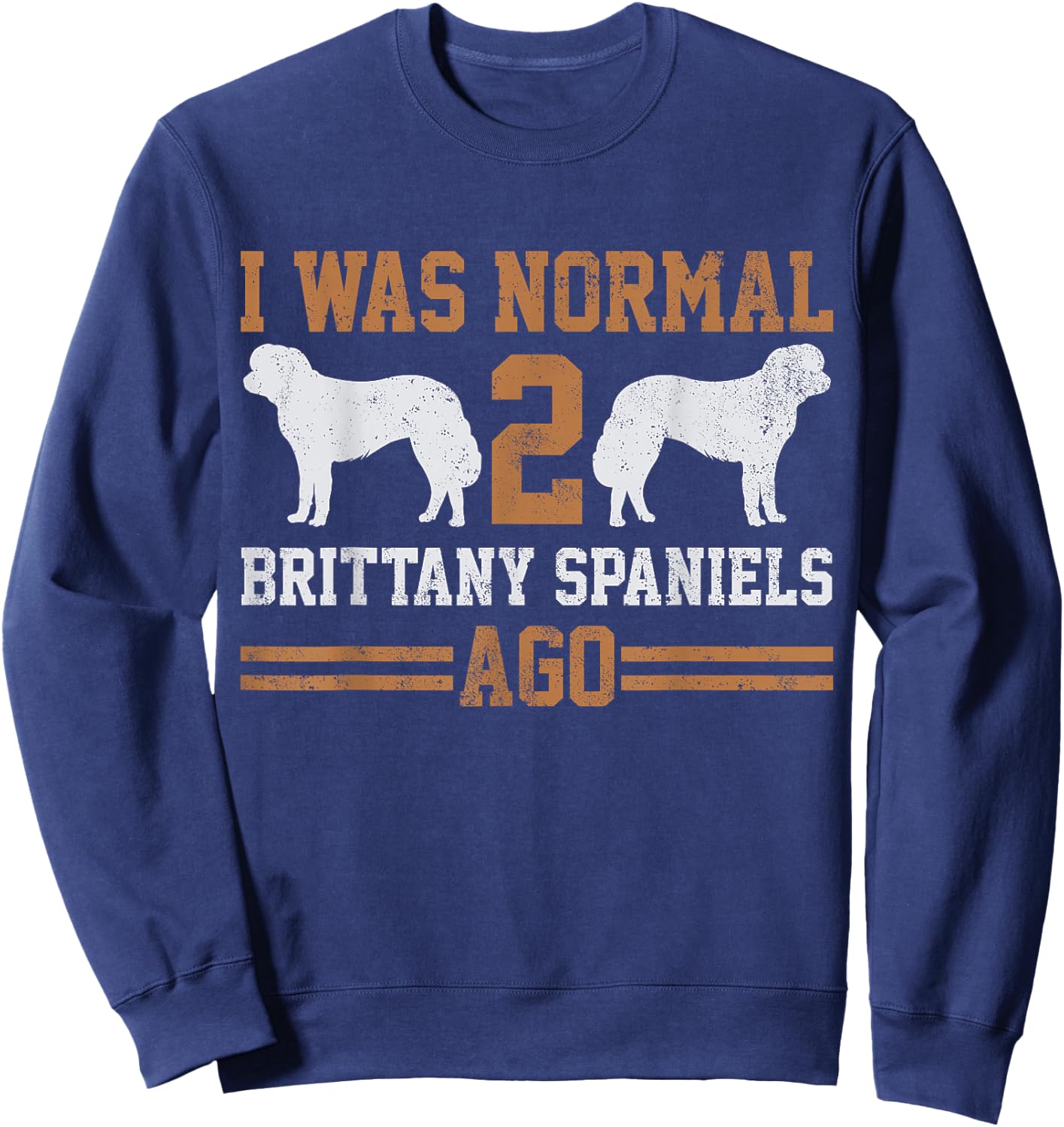 Brittany Spaniel Dog Men Women Kids Sweatshirt - Sweatshirt | Navy
