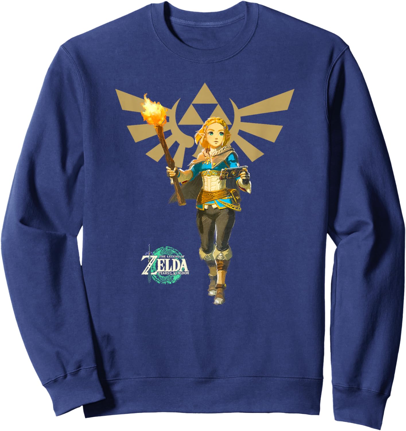 The Legend of Zelda Tears Of The Kingdom Zelda Exploring Sweatshirt - Sweatshirt | Navy